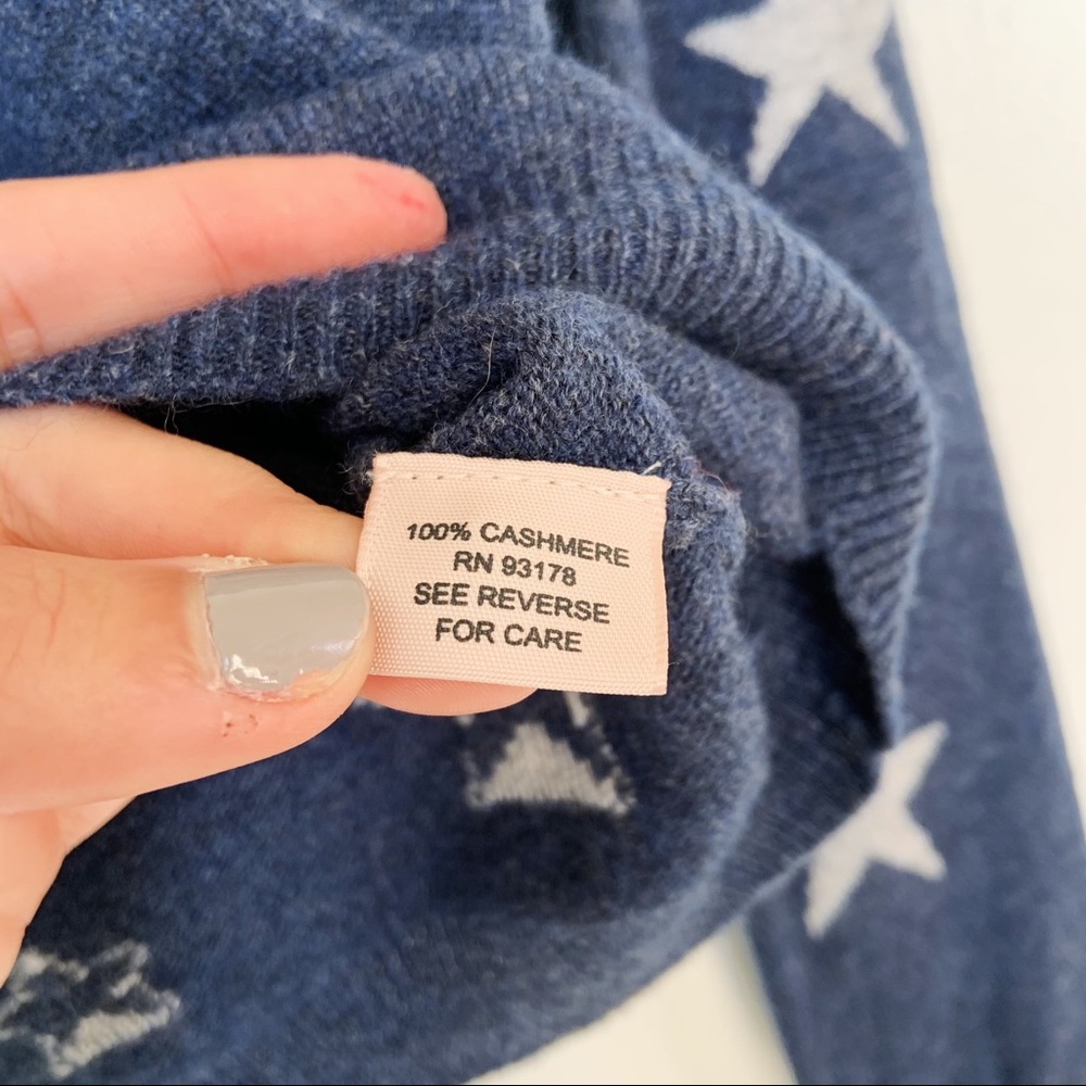 NWT Philosophy 100% Cashmere Star Sweater - Picture 9 of 9